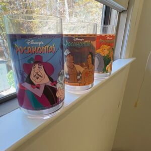 Pocahontas Vintage Disney Drinking Cups From BurgerKing